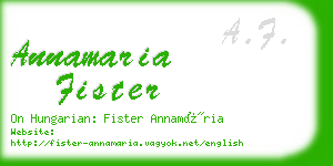 annamaria fister business card